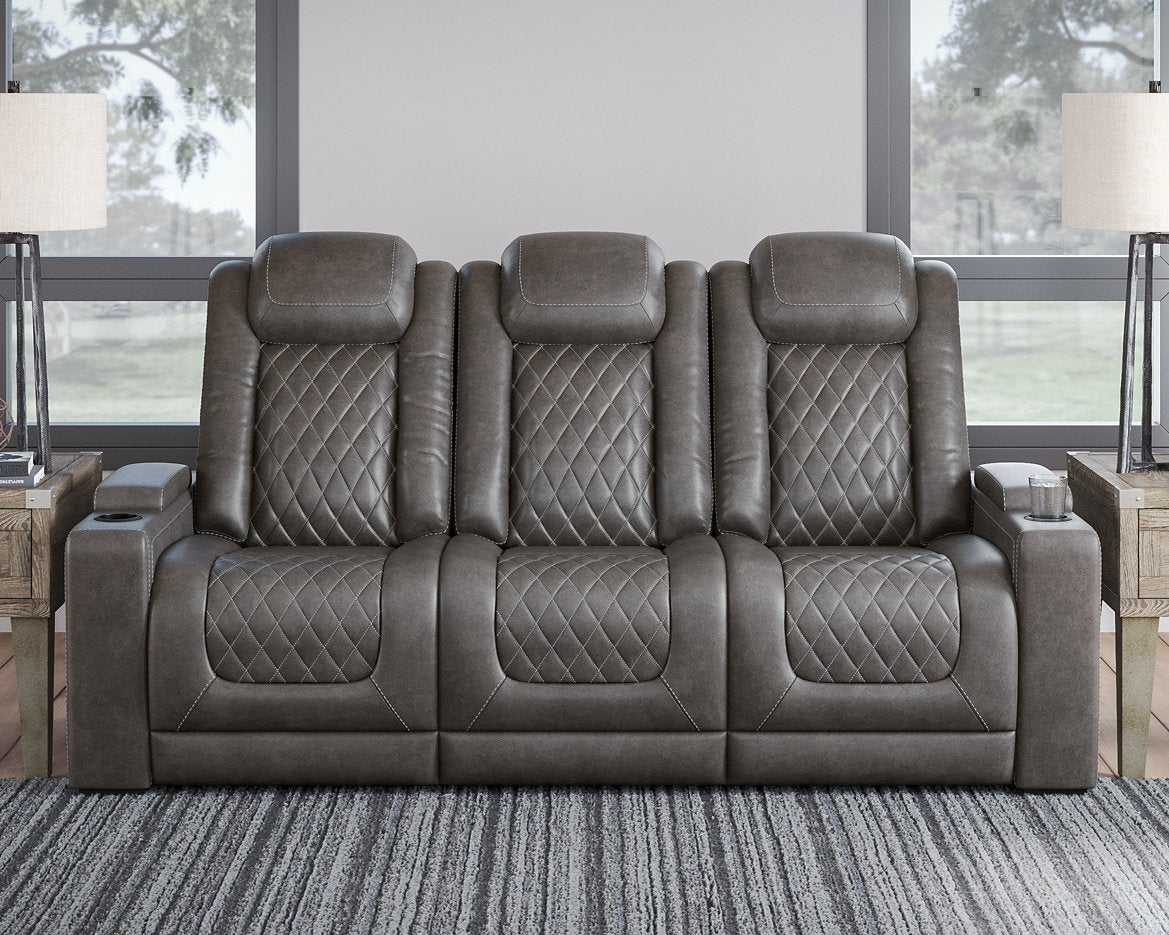 HyllMont Power Reclining Living Room Set - Pull Up A Couch