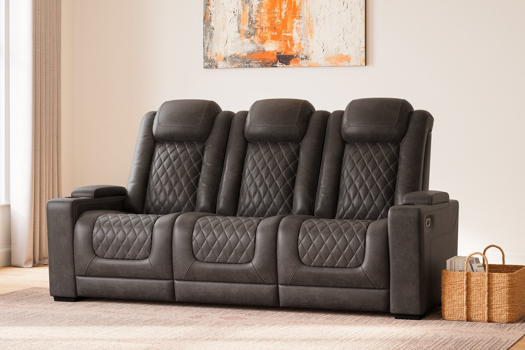 HyllMont Power Reclining Living Room Set - Pull Up A Couch