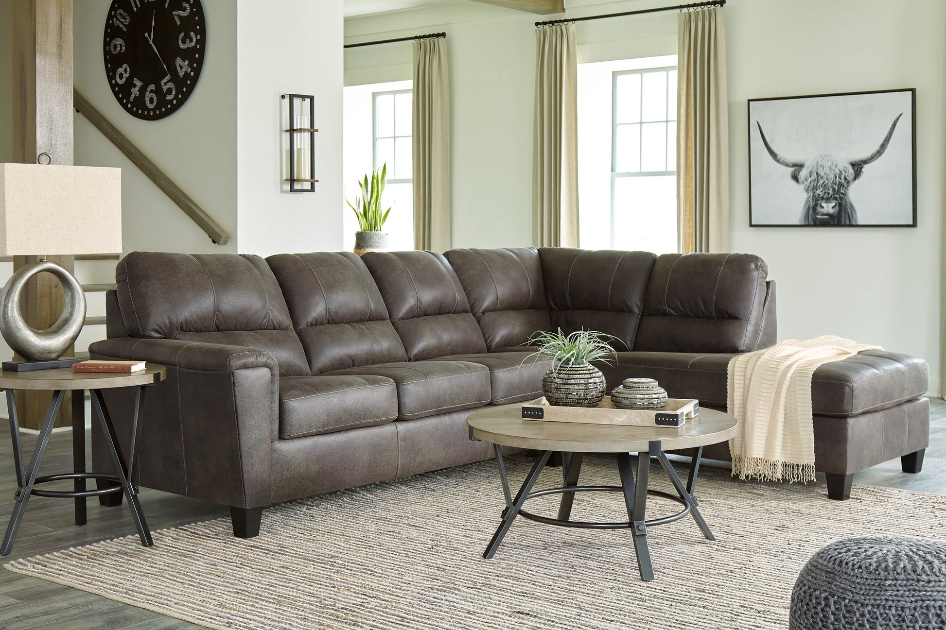 Navi 2-Piece Sectional with Chaise - Pull Up A Couch