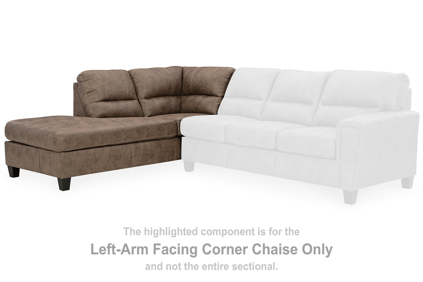 Navi 2-Piece Sectional Sofa Sleeper Chaise - Pull Up A Couch