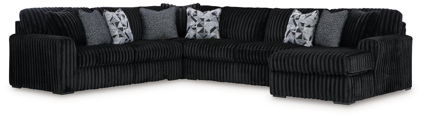 Midnight-Madness Sectional with Chaise - Pull Up A Couch