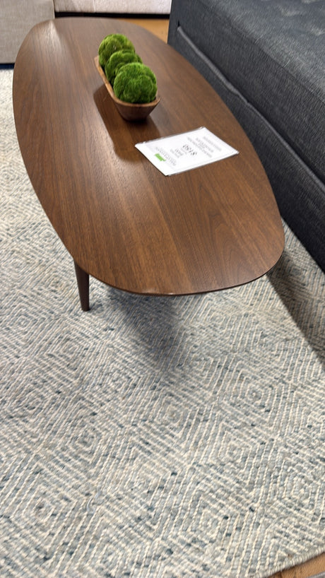 ARTICLE - Lenia 53.5 Oval Coffee Table - Walnut