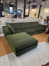 140" 4pc Modular Sectional w/Ottoman (Cypress Green) - Pull Up A Couch