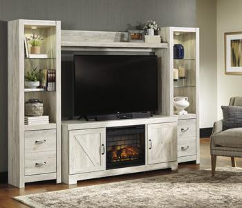 Bellaby 4-Piece Entertainment Center with Electric Fireplace - Pull Up A Couch