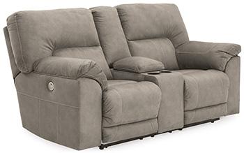 Cavalcade Power Reclining Loveseat with Console - Pull Up A Couch