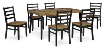 Blondon Dining Table and 6 Chairs (Set of 7) - Pull Up A Couch