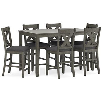 Caitbrook Counter Height Dining Table and Bar Stools (Set of 7) - Pull Up A Couch