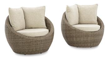 Danson Swivel Lounge with Cushion (Set of 2) - Pull Up A Couch