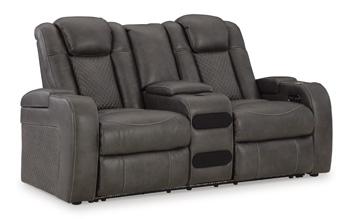 Fyne-Dyme Power Reclining Loveseat with Console - Pull Up A Couch