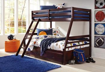 Halanton Youth Bunk Bed with 1 Large Storage Drawer - Pull Up A Couch