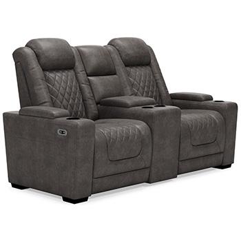 HyllMont Power Reclining Loveseat with Console - Pull Up A Couch