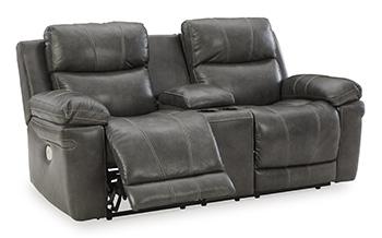 Edmar Power Reclining Loveseat with Console - Pull Up A Couch