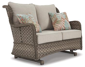 Clear Ridge Glider Loveseat with Cushion - Pull Up A Couch