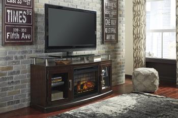 Chanceen 60" TV Stand with Electric Fireplace - Pull Up A Couch