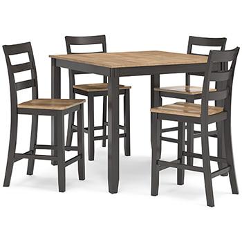 Gesthaven Counter Height Dining Table and 4 Barstools (Set of 5) - Pull Up A Couch