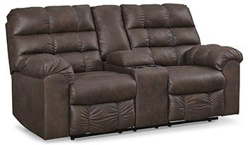 Derwin Reclining Loveseat with Console - Pull Up A Couch