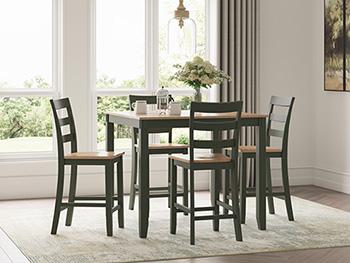 Gesthaven Counter Height Dining Table and 4 Barstools (Set of 5) - Pull Up A Couch