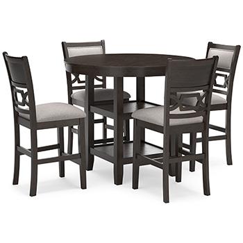 Langwest Counter Height Dining Table and 4 Barstools (Set of 5) - Pull Up A Couch