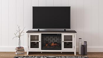 Dorrinson 60" TV Stand with Electric Fireplace - Pull Up A Couch