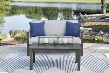 Fynnegan Outdoor Loveseat with Table (Set of 2) - Pull Up A Couch