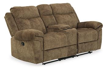 Huddle-Up Glider Reclining Loveseat with Console - Pull Up A Couch