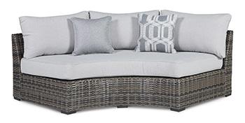 Harbor Court Curved Loveseat with Cushion - Pull Up A Couch