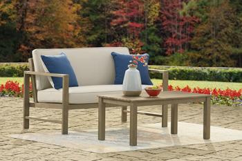 Fynnegan Outdoor Loveseat with Table (Set of 2) - Pull Up A Couch