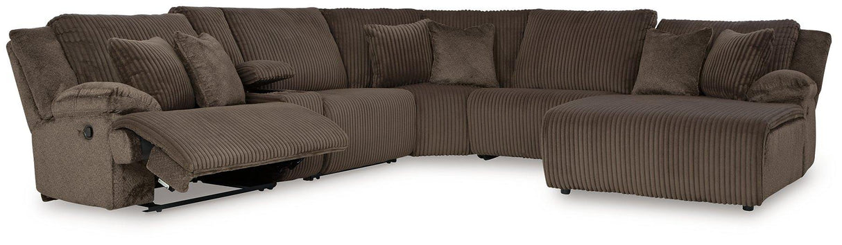 Top Tier Reclining Sectional with Chaise - Pull Up A Couch
