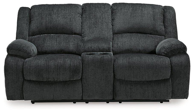 Draycoll Reclining Loveseat with Console - Pull Up A Couch