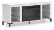 Brollevi 60" TV Stand with Electric Fireplace - Pull Up A Couch