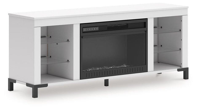 Brollevi 60" TV Stand with Electric Fireplace - Pull Up A Couch