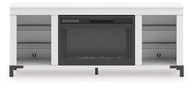 Brollevi 60" TV Stand with Electric Fireplace - Pull Up A Couch