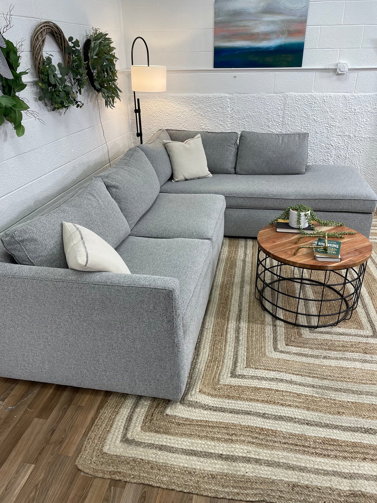 West Elm Harris 2pc Sectional w/Bumper Chaise - Pull Up A Couch