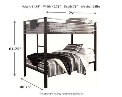 Dinsmore Bunk Bed with Ladder - Pull Up A Couch