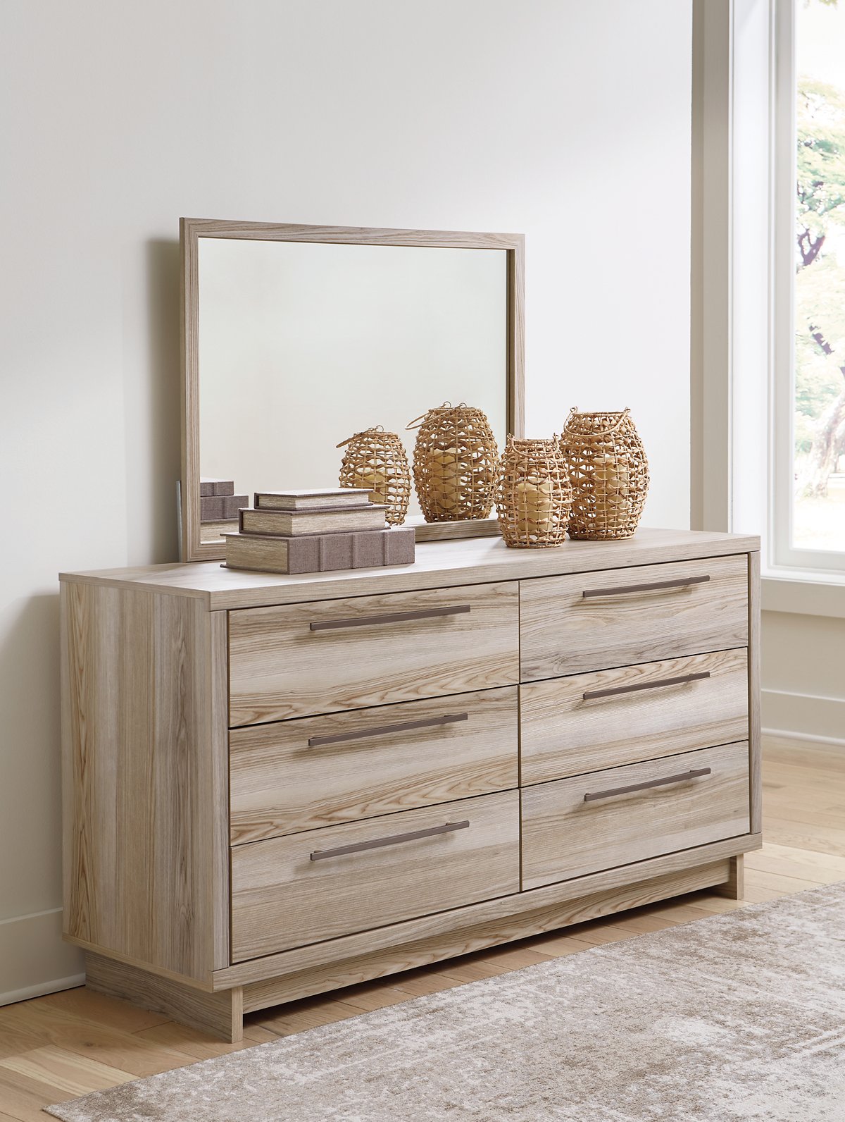 Hasbrick Dresser and Mirror - Pull Up A Couch