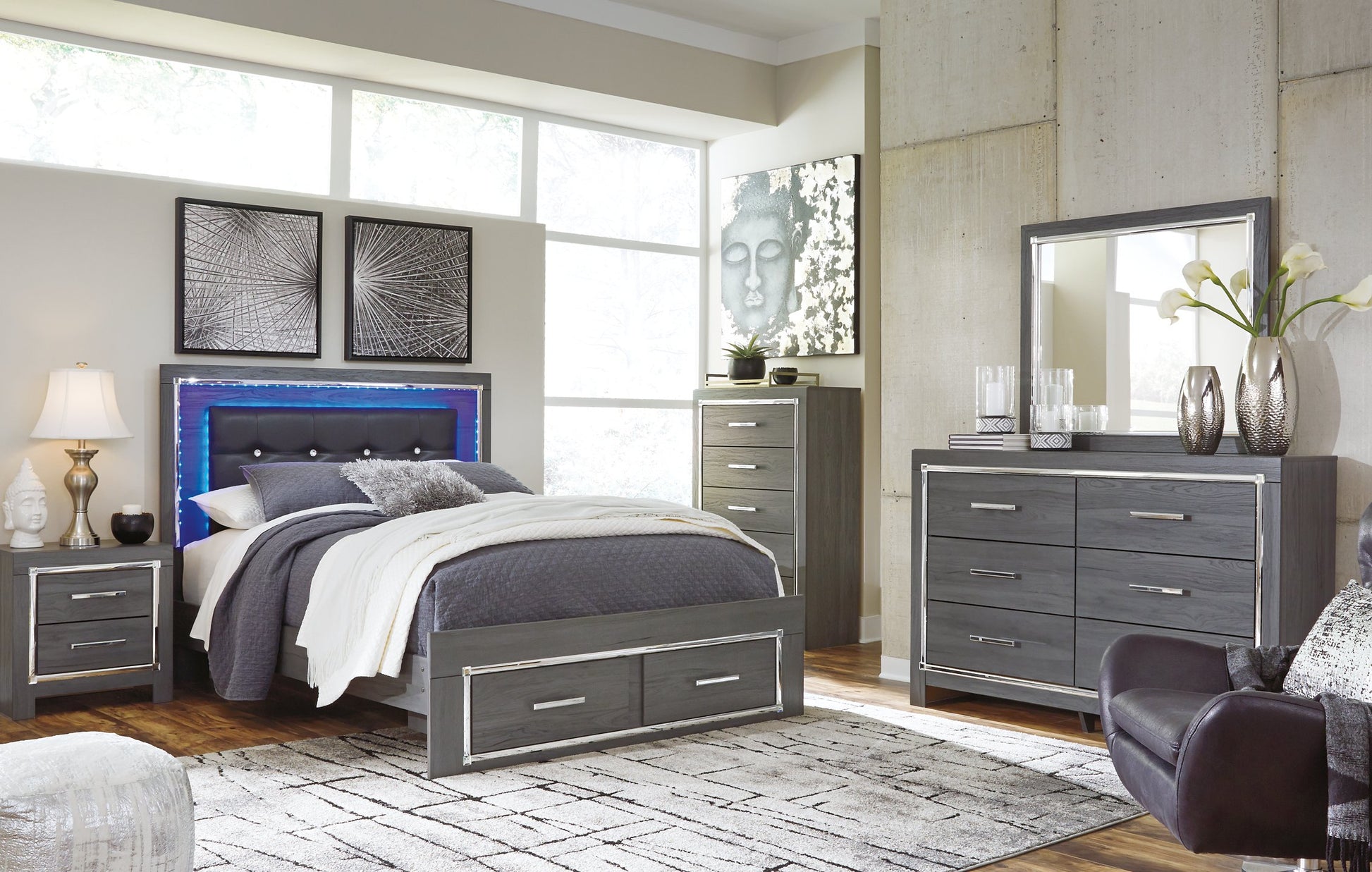 Lodanna Bed with 2 Storage Drawers - Pull Up A Couch