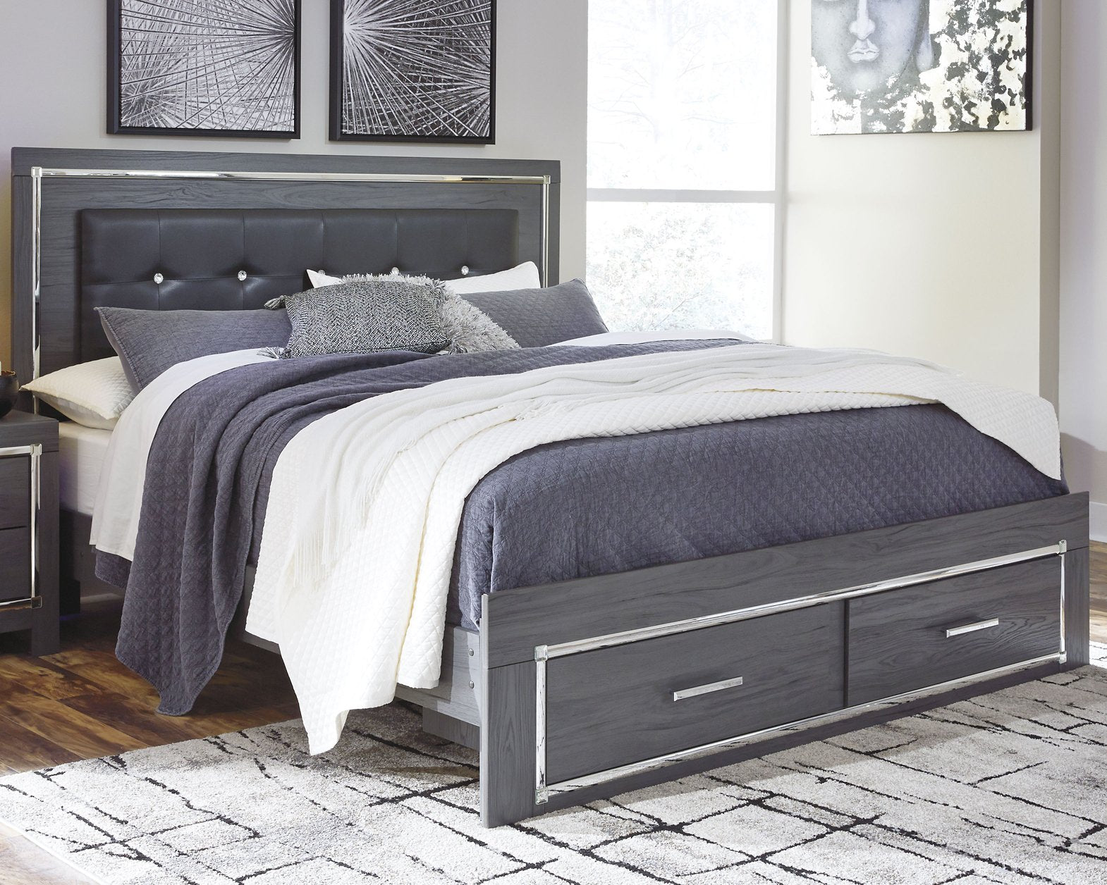 Lodanna Bed with 2 Storage Drawers - Pull Up A Couch