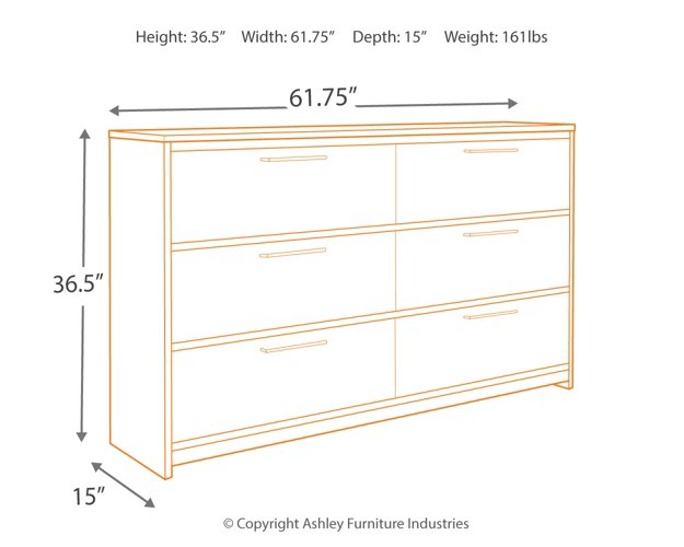 Baystorm Dresser and Mirror - Pull Up A Couch