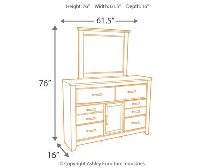 Juararo Dresser and Mirror - Pull Up A Couch