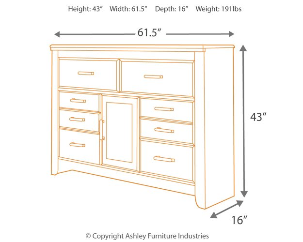 Juararo Dresser and Mirror - Pull Up A Couch