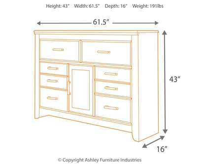 Juararo Dresser and Mirror - Pull Up A Couch