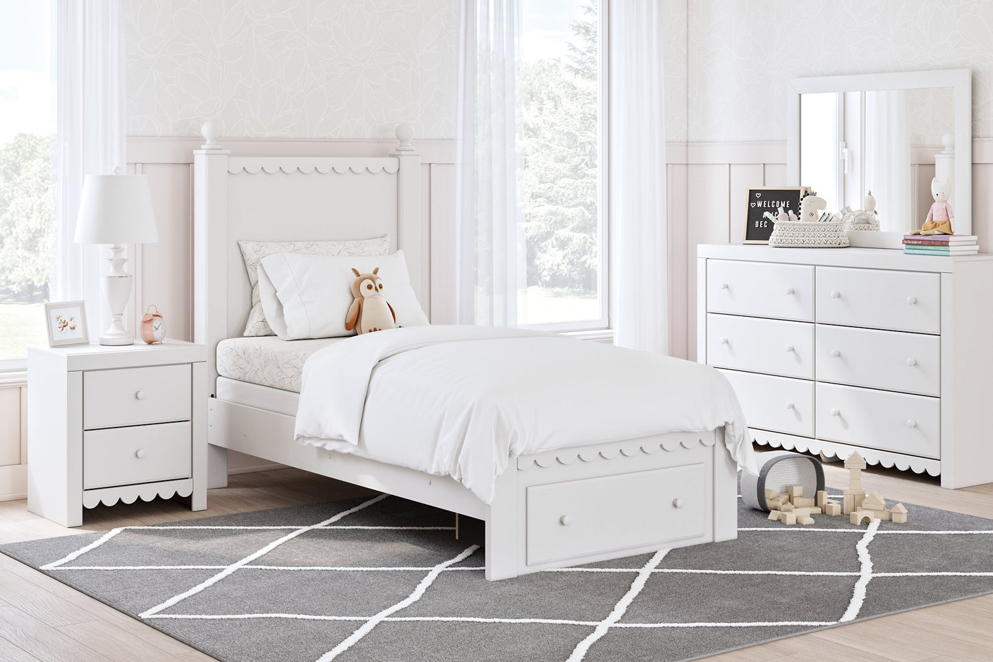 Mollviney Panel Storage Bed - Pull Up A Couch