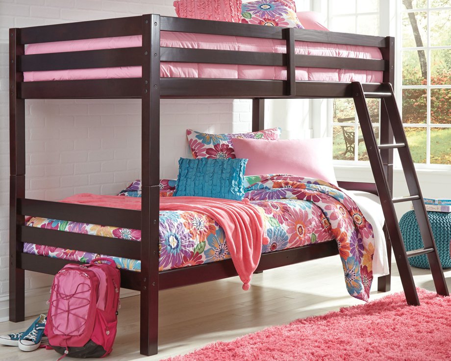 Halanton Youth Bunk Bed with Ladder - Pull Up A Couch