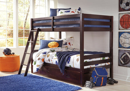 Halanton Youth Bunk Bed with 1 Large Storage Drawer - Pull Up A Couch