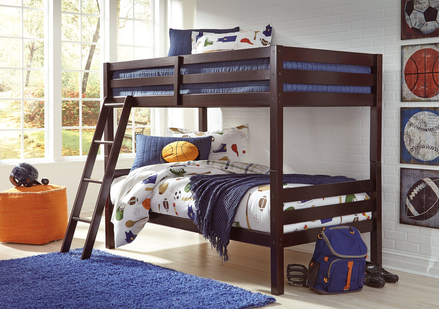 Halanton Youth Bunk Bed with 1 Large Storage Drawer - Pull Up A Couch