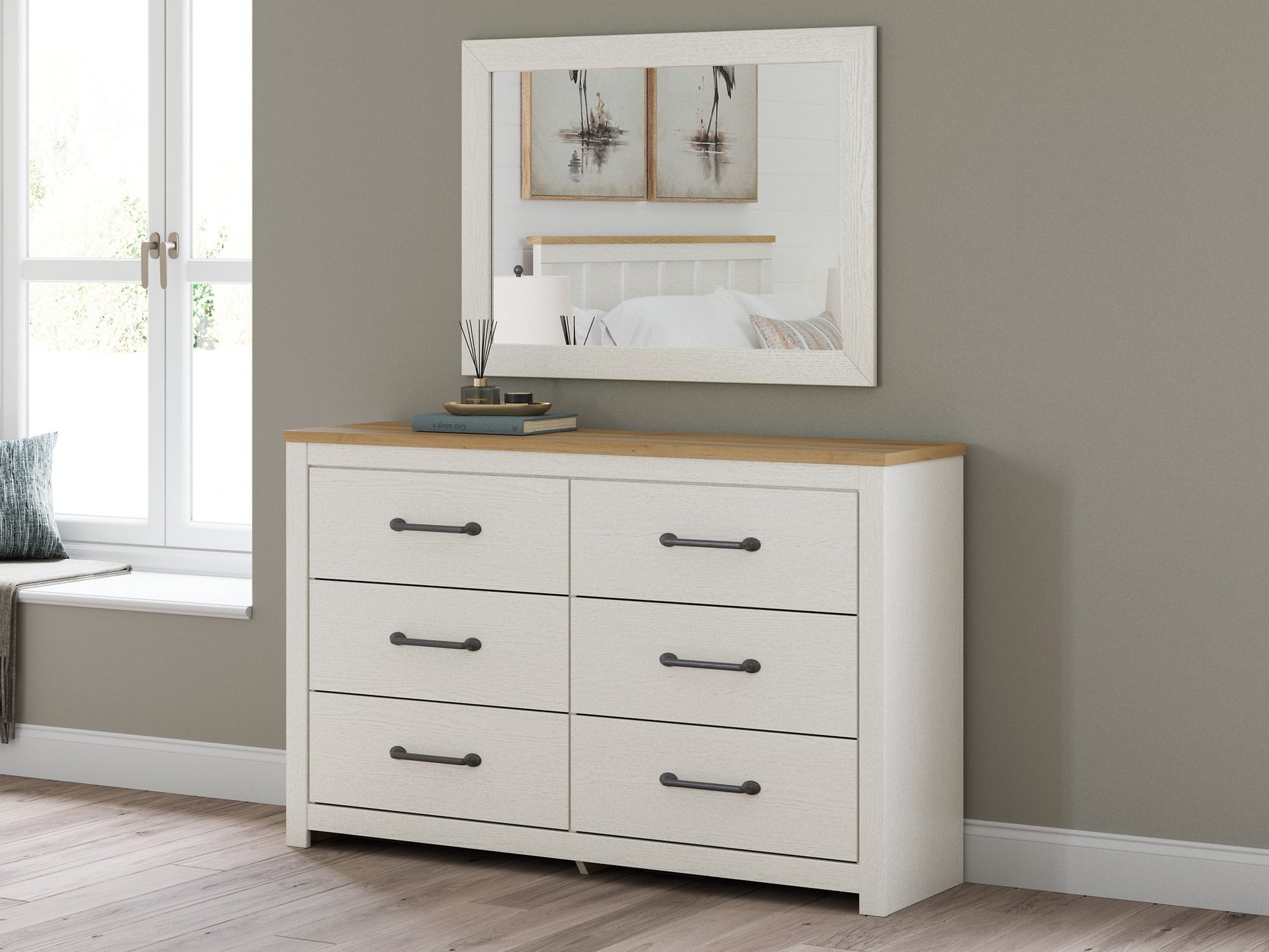 Linnocreek Dresser and Mirror - Pull Up A Couch