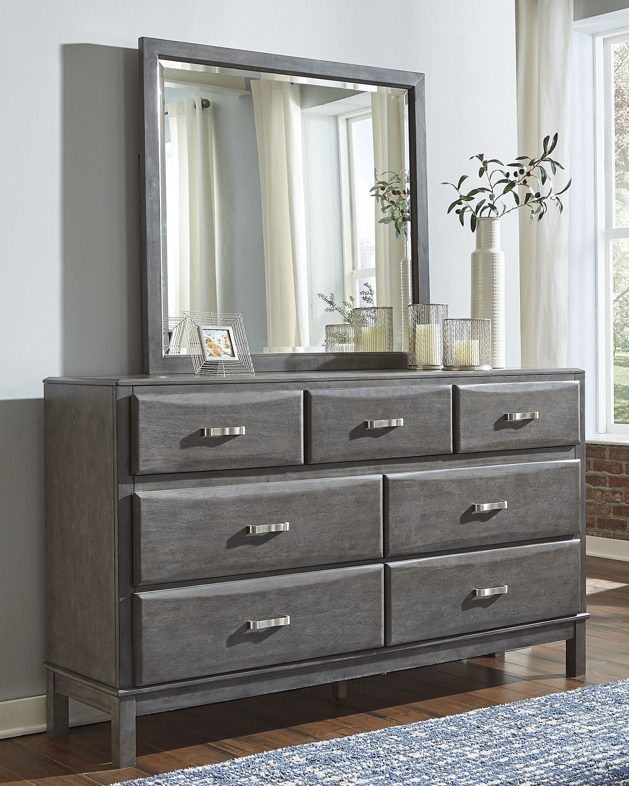 Caitbrook Dresser and Mirror - Pull Up A Couch