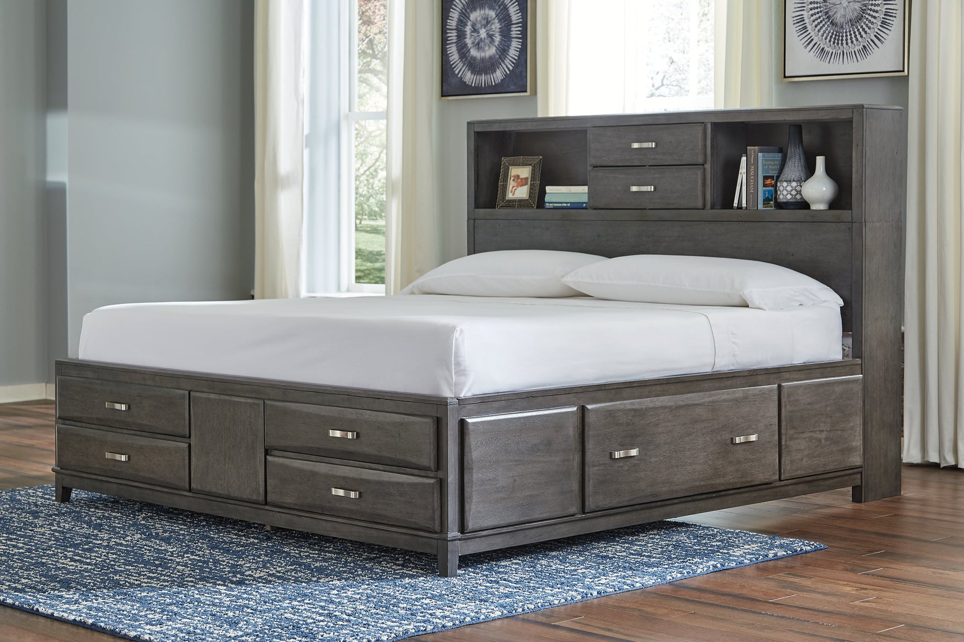 Caitbrook Storage Bed with 8 Drawers - Pull Up A Couch