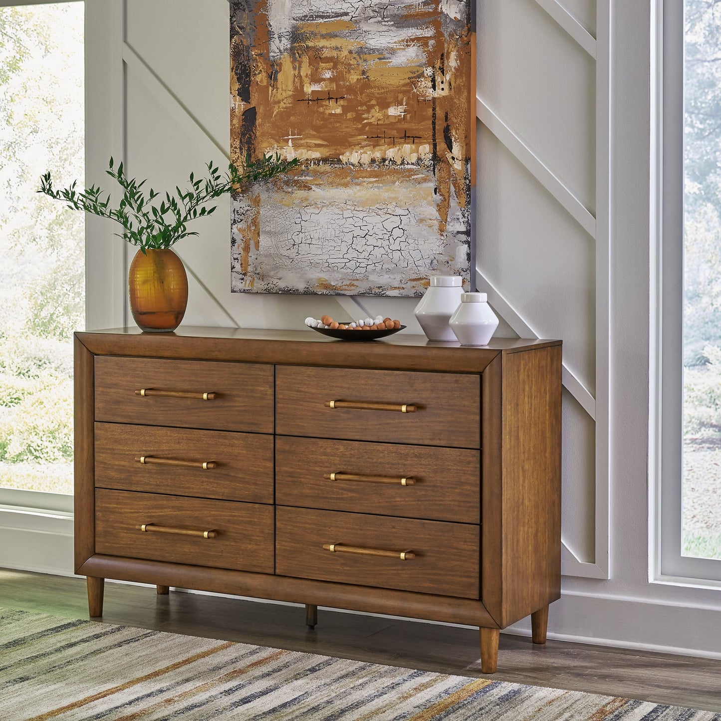 Lyncott Dresser and Mirror - Pull Up A Couch