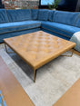 47" Leather Square Ottoman (Charme Tan) - Pull Up A Couch